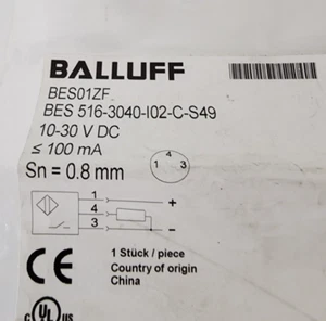 Sensor inductivo Balluff BES01ZF BES 516-3040-I02-C-S49 - Imagen 1 de 3