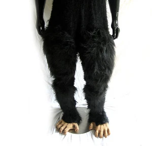 Pantalones peludos chimpancé mono patas y pies de mono adulto Disfraz de Halloween - Imagen 1 de 4