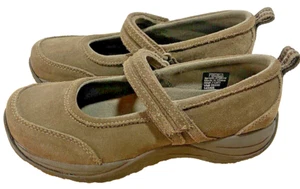 LL BEAN Women's Brown Leather Sport Mary Jane Active Soles Shoes Slip Ons SZ 7 M - Picture 1 of 10