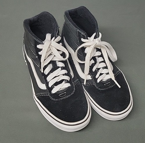 Scarpe da ginnastica alte uomo Vans bianche e nere taglia 6 5