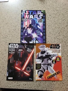 1 libro da colorare Star Wars, 2 libri attività Star Wars con adesivi e poster NUOVO - Foto 1 di 16