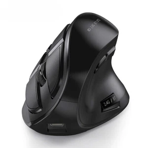 Vertical Ergonomic Wireless Mouse Rechargeable Bluetooth 5.0 3.0 2.4G USB Mice - Picture 1 of 27