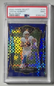 Justin Herbert Rookie 2020 Panini Select /149 Blue Prizm PSA 9 #144 Premier comme neuf - Photo 1 sur 3