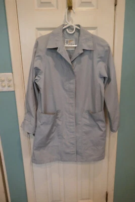 London Fog Vintage Rain Trench Coat-Powder Blue-Women's Size 10 Regular - Image 1 of 4
