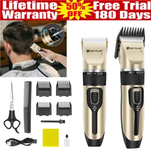 Professional Mens Hair Clippers Shaver Trimmers Machine Cordless Beard Electric - Picture 1 of 12