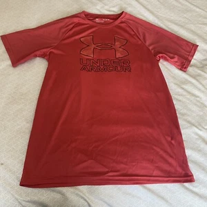 Under Armour Shirt Youth Boys Size XL Red Camo Tech Tee Short Sleeve Logo New - Picture 1 of 5