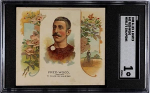 1888 Allen & Ginter N43 The World Champions - FRED WOOD - Cyclist SGC 1 - Picture 1 of 3
