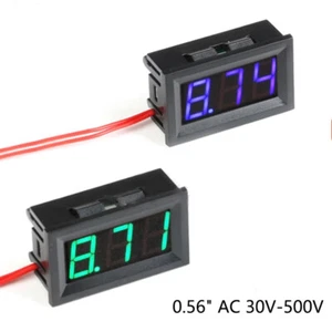 2 Wire 0.56" AC 30V-500V LED Digital Voltmeter Voltage Meter Monitor Tester New - Picture 1 of 3
