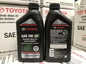 5.676 Liter 6 x Quart Genuine Toyota Full Synthetic 0W-20 Oil SN PLUS - Bild 1 von 1