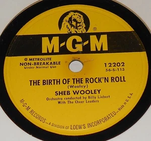 MGM 12202 Sheb Wooley The Birth of The Rock'n Roll / A King or A Clown 78 RPM E+ - Picture 1 of 2