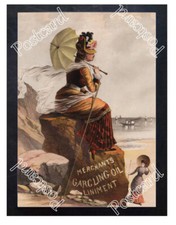 Historic Merchants Gargling Oil Liniment, c.1880 Advertising Postcard 2