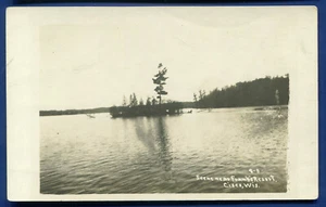 Scene near Frank's Resort Cisco Wisconsin wi vintage real photo postcard RPPC - Picture 1 of 2