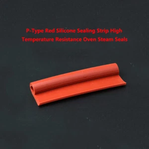 P-Type Red Silicone Sealing Strip High Temperature Resistance Oven Steam Seals - Picture 1 of 7