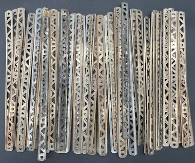 (60) VIGAS C 10", PIEZAS JUGUETE ERECTOR, USADAS Foto 1 de 4