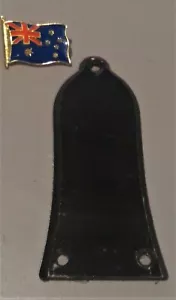 Guitar Truss Rod Cover, (Taller Bell), - Gloss Black Plastic, NEW, FREE POSTAGE - Picture 1 of 2