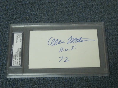 Tarjeta índice 3x5 autografiada por Ollie Matson con certificación PSA encapsulada  Foto 1 de 2