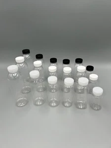 120ml 200ml 250ml 330ml 500ml Plastic Fruit Juice Smoothie Bottles with Caps - Picture 1 of 31