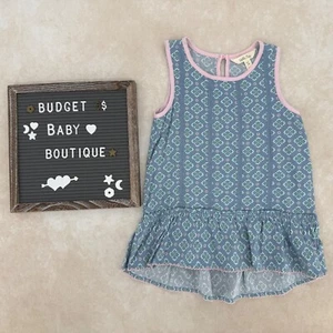 MATILDA JANE Blue Lace Peplum Tank Top Size 6Y - Picture 1 of 3