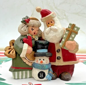 Kurt S Adler Snowtown Weihnachten Mr & Mrs Santa Schneemann Tabletop Figur Resin - Bild 1 von 13