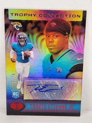 2021 Illusions Travis Etienne Trophy Collection Signatures Red 75/75 #71 RC Jags - Image 1 of 2