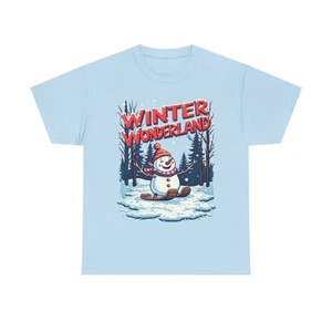 Skifahren Schneemann Winter Wunderland: Ihr gemütliches Urlaub T-Shirt! Tshirt - Bild 1 von 10
