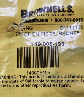 Browning Auto 5 Bronce Fricción Pieza Calibre 12 Magnum Foto 1 de 3