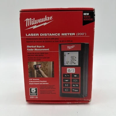 MIlwaukee 200' Laser Distance Meter 2281-20 USA New - Image 1 of 4
