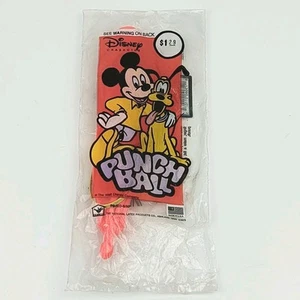 Vintage Disney Mickey Mouse Punch Ball Balloon NOS Rare - Packaging Has Hole - Picture 1 of 10