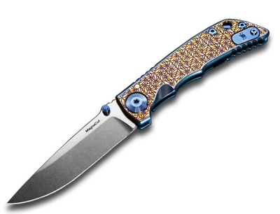 Navaja de Bolsillo Spartan Blades Harsey 3.25 Azul Real Titanio CPM MagnaCut Foto 1 de 2