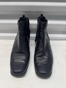 Women’s Vinnie Black Leather Interzip Ankle Boots - Size 8M - Excellent Cond! - Picture 1 of 5