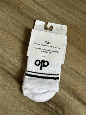 1 Par de ALO Yoga UNISEX MEDIA TRIPULACIÓN CALCETINES RETRO Blancos ¡ENVÍO GRATUITO!! Foto 1 de 2