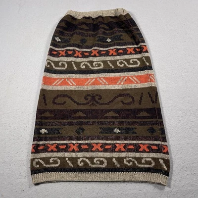 Falda vintage Ted Lapidus para mujer mediana marrón naranja mezcla de lana tejido azteca años 90 Foto 1 de 4