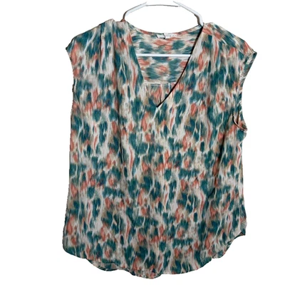 Blusa para mujer Maurices mediana tie dye sin mangas cuello en V cuadrada transparente camiseta sin mangas Foto 1 de 4