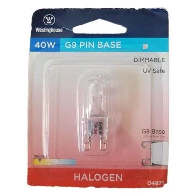 Westinghouse 04871 40w 120 Volt G9 Pin Base Dimmable Light Bulb New In Package - Image 1 of 2
