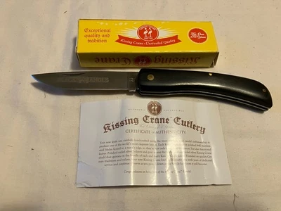 Cuchillo plegable vintage Kissing Crane #19 KC5295 con papeles/caja - Como nuevo Foto 1 de 4