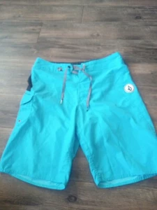 Boys Volcom Swim Trunks Blue And Black Size 30 - Picture 1 of 5