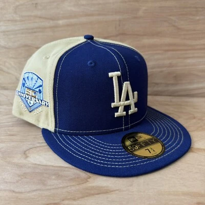 New Era 59FIFTY MLB Los Angeles LA Dodgers 50th Anniversary Fitted Hat SZ 7 3/4 - Image 1 of 4