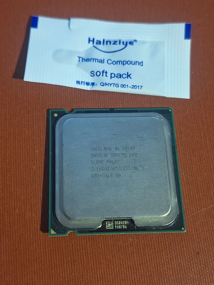 CPU 775 CORE DUO E8500 3.1 GHZ SLB9K 1333 6M SOCKET LGA T PROCESSORE PC - Immagine 1 di 1