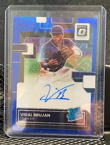 Vidal Brujan 2022 Optic Rated Rookie Blue Mojo Auto #26/99 - Rays - Picture 1 of 2