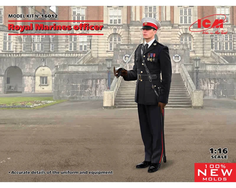 ICM 16012 1/16 Royal Marines officer (100 molds)