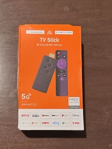 TV Stick - 8K ULTRA HD Set Top Box - 5G Android 13 - NEW - Includes HDMI Cable - Picture 1 of 4
