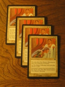 4x Cho-Manno's Blessing, MP, Máscaras Mercadianas, Pauper Mono Blanco Heroico Aura - Imagen 1 de 1