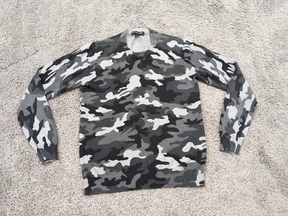 Michael Kors毛衣女式 XS 灰色迷彩运动衫套衫针织 — 第 1/4 张图片