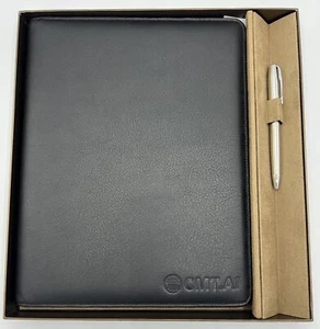 Leatherology Cuero Negro Carpeta Cuaderno Bolígrafo Portafolio "CMT.AI" en Cubierta Regalo - Imagen 1 de 5