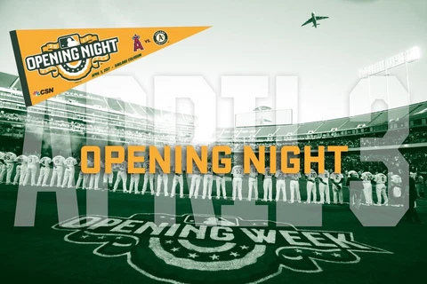 Oakland Athletics A's SGA 2017 Opening Day vs Anaheim Angels Baseball Pennant Cover