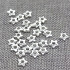 80pcs of 925 Sterling Silver Bulk Tiny Love Heart Star Spacer Beads for Bracelet