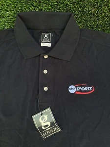 Camisa polo negra de colección ABC Sports nueva con etiquetas equipo para deportes talla grande - Imagen 1 de 9
