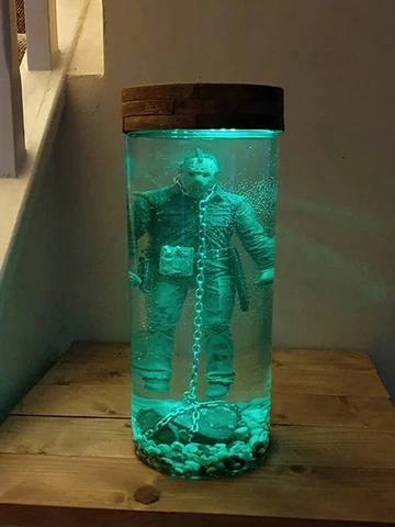 New Jason Voorhees Water Lamp Action Figure Night Light Halloween Kids Gift Toy Cover
