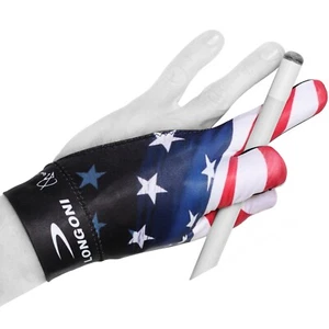LONGONI Billiard POOL CUE GLOVE Fancy Flag 3 for Left hand + FREE SHIPPING! - Picture 1 of 6