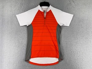 Bontrager Cycling Jersey Womens Extra Small Red Gray White 1/4 Zip Polyester - Picture 1 of 14